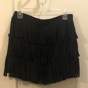 Forever 21 Black Fringe Skirt
